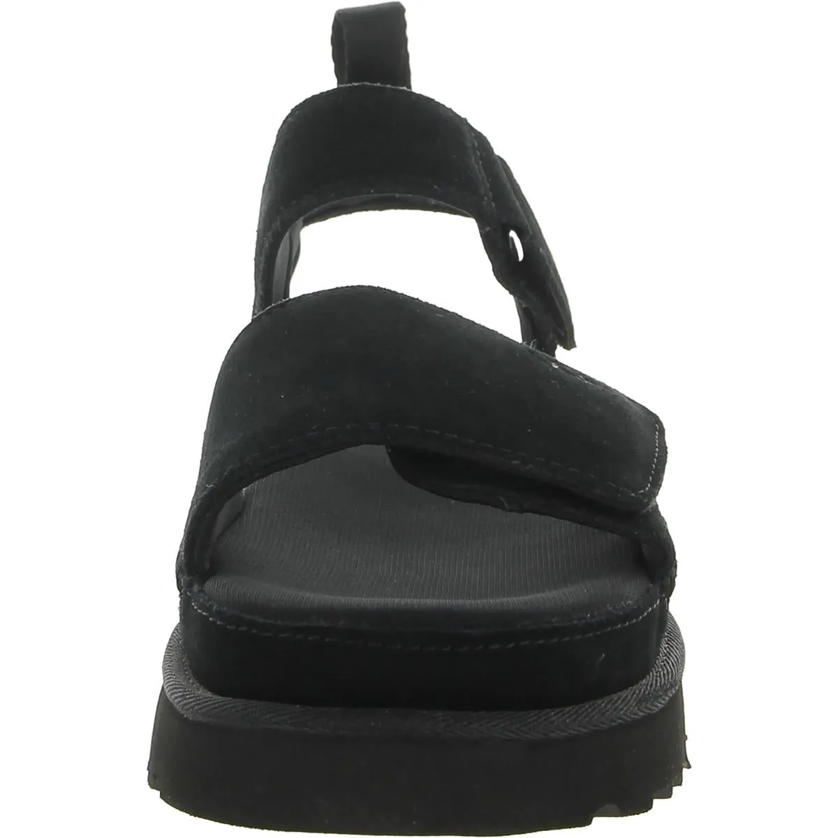 Goldenstar Womens Suede Open Toe Flatform Sandals