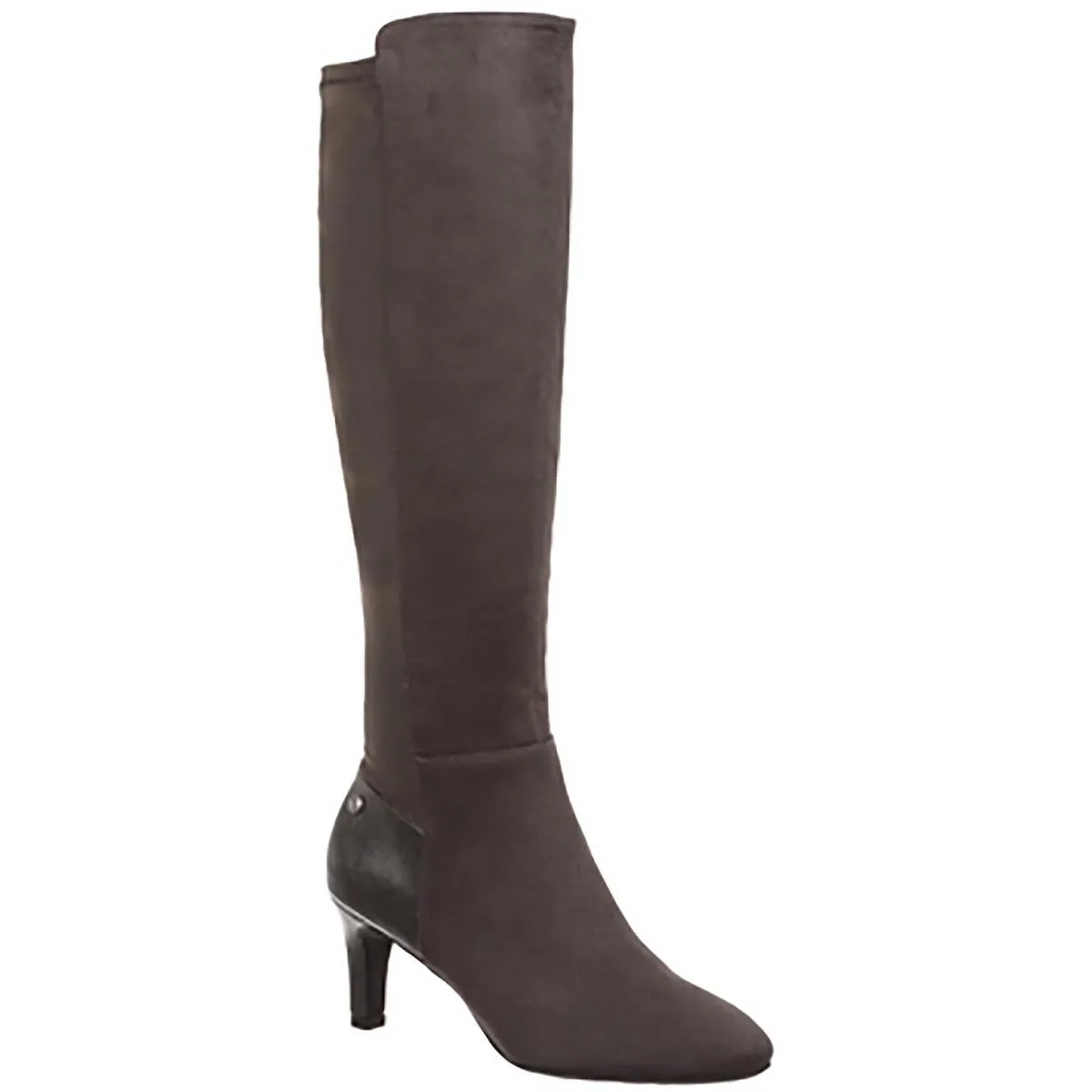 Gracie Womens Faux Suede Wide Calf Knee-High Boots