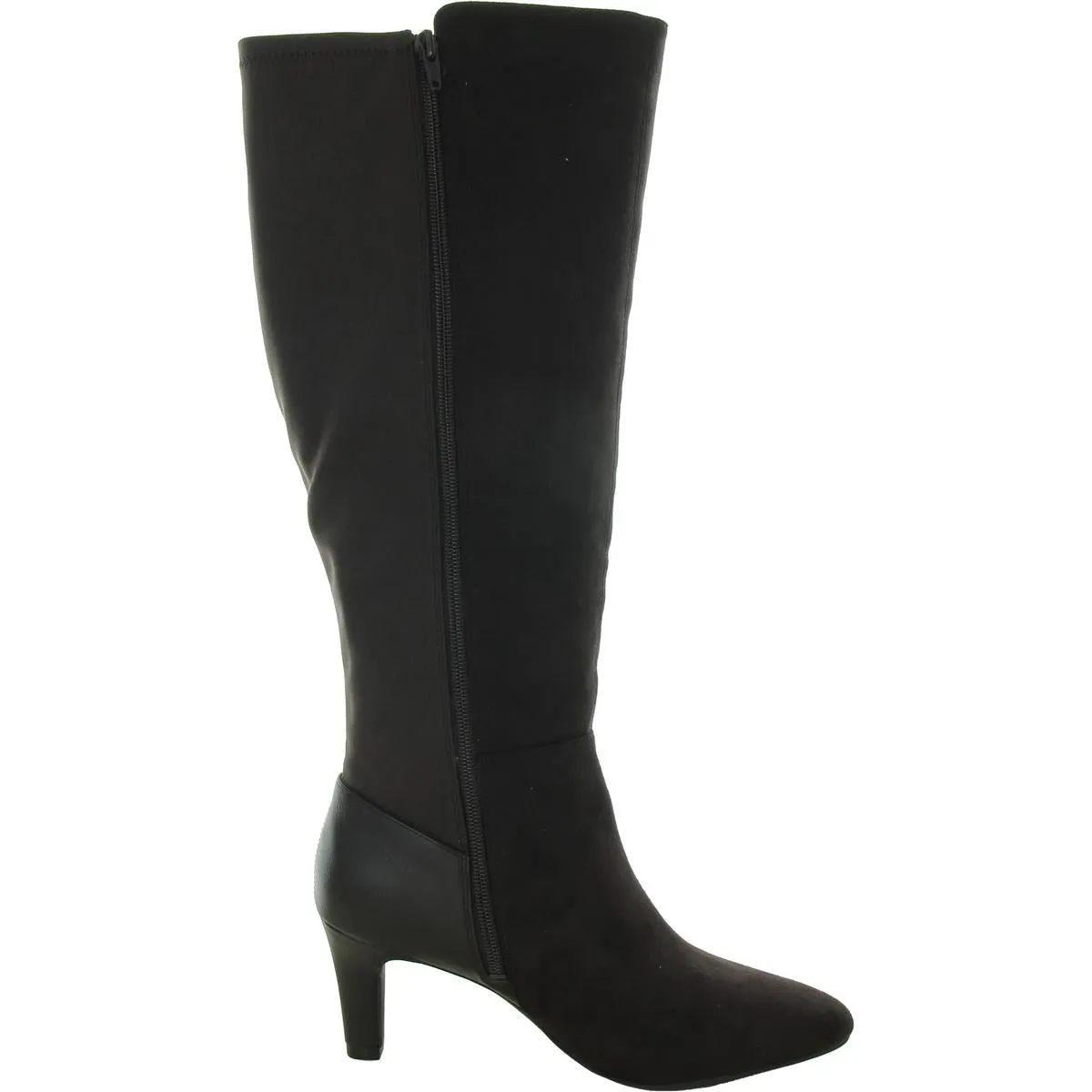 Gracie Womens Faux Suede Wide Calf Knee-High Boots