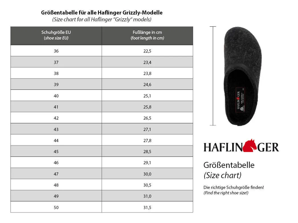 Haflinger Wool Felt Clogs - Manhattan - Anthracite (Adults 36-46) *Pre-order