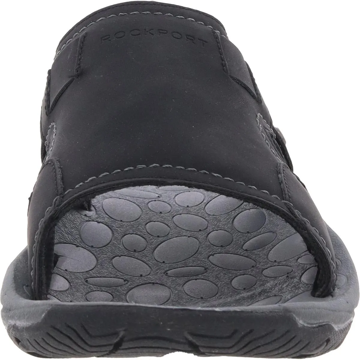 Hayes Mens Cut-Out Faux Leather Slide Sandals