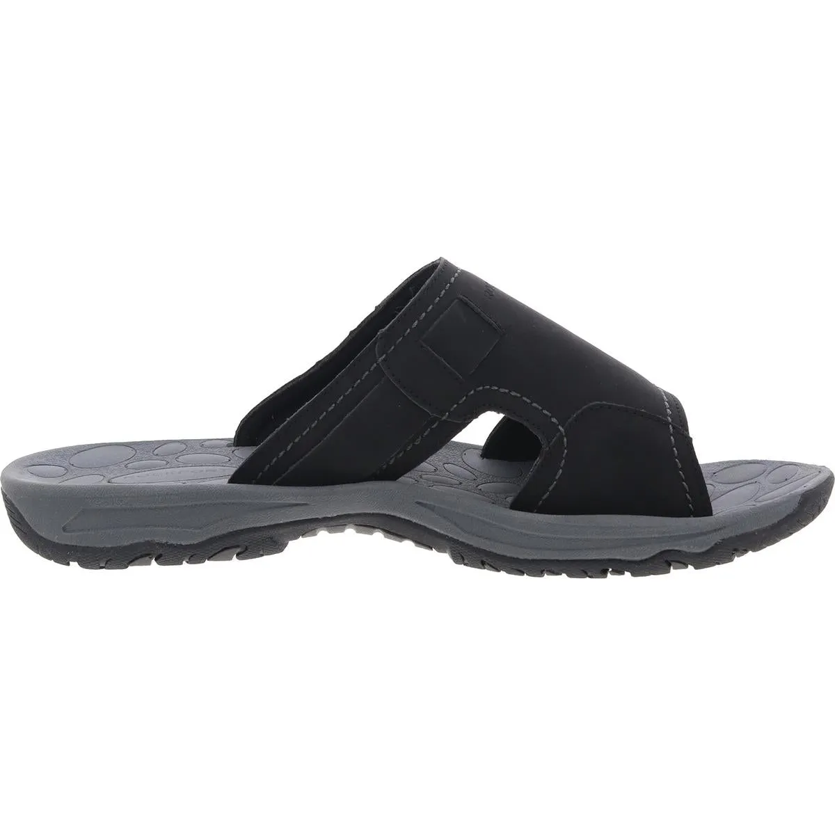 Hayes Mens Cut-Out Faux Leather Slide Sandals