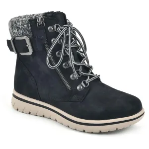 Hearty Womens Lace Up Zipper Ankle Boots