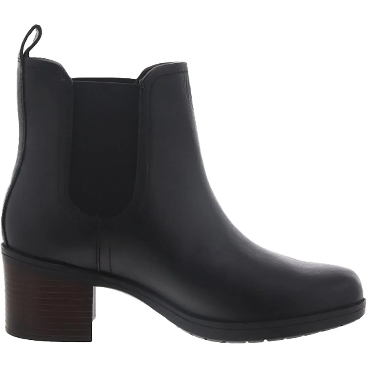 Hollis Sun Womens Leather Block Heel Ankle Boots