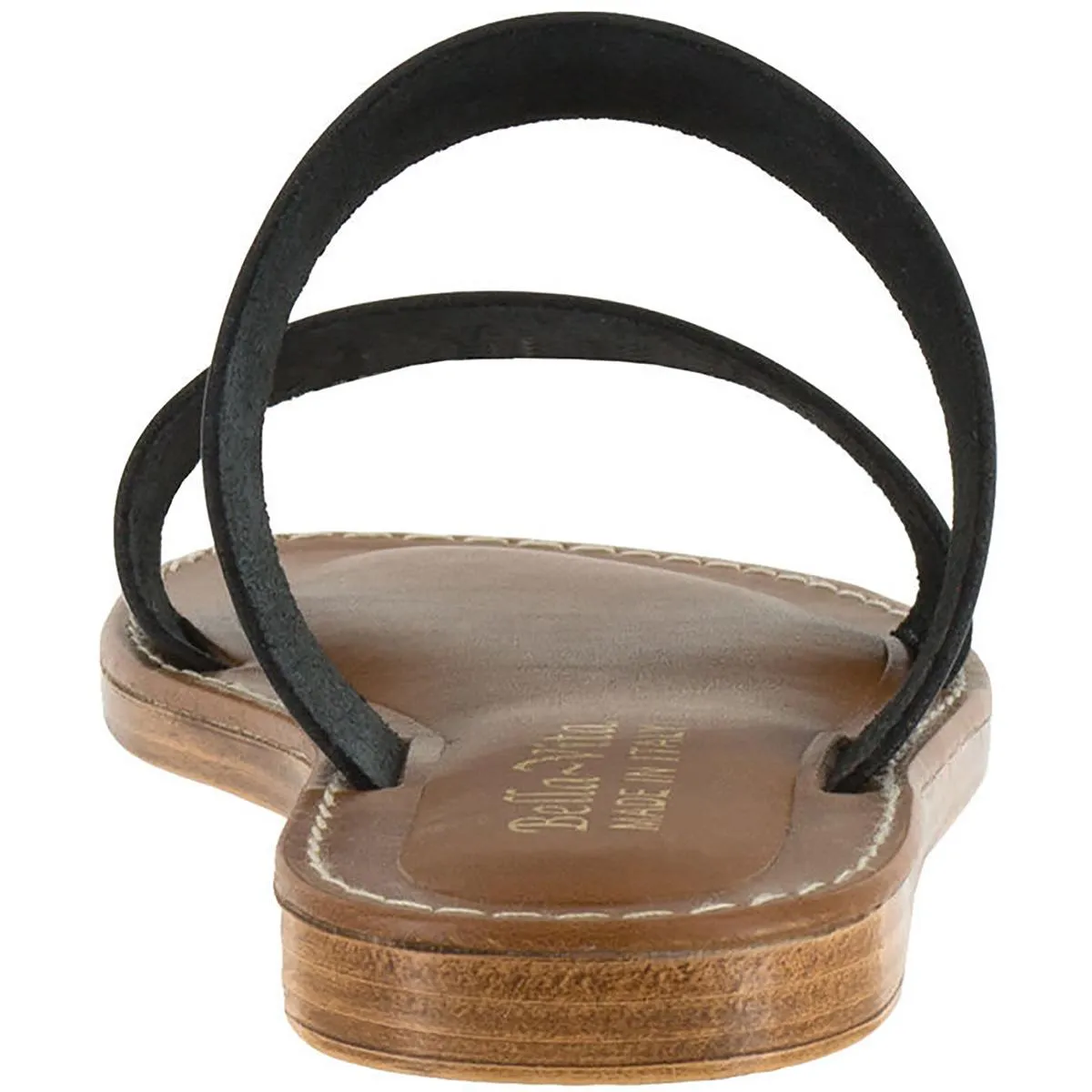 IMO ITALY Womens Leather Slip On Slide Sandals