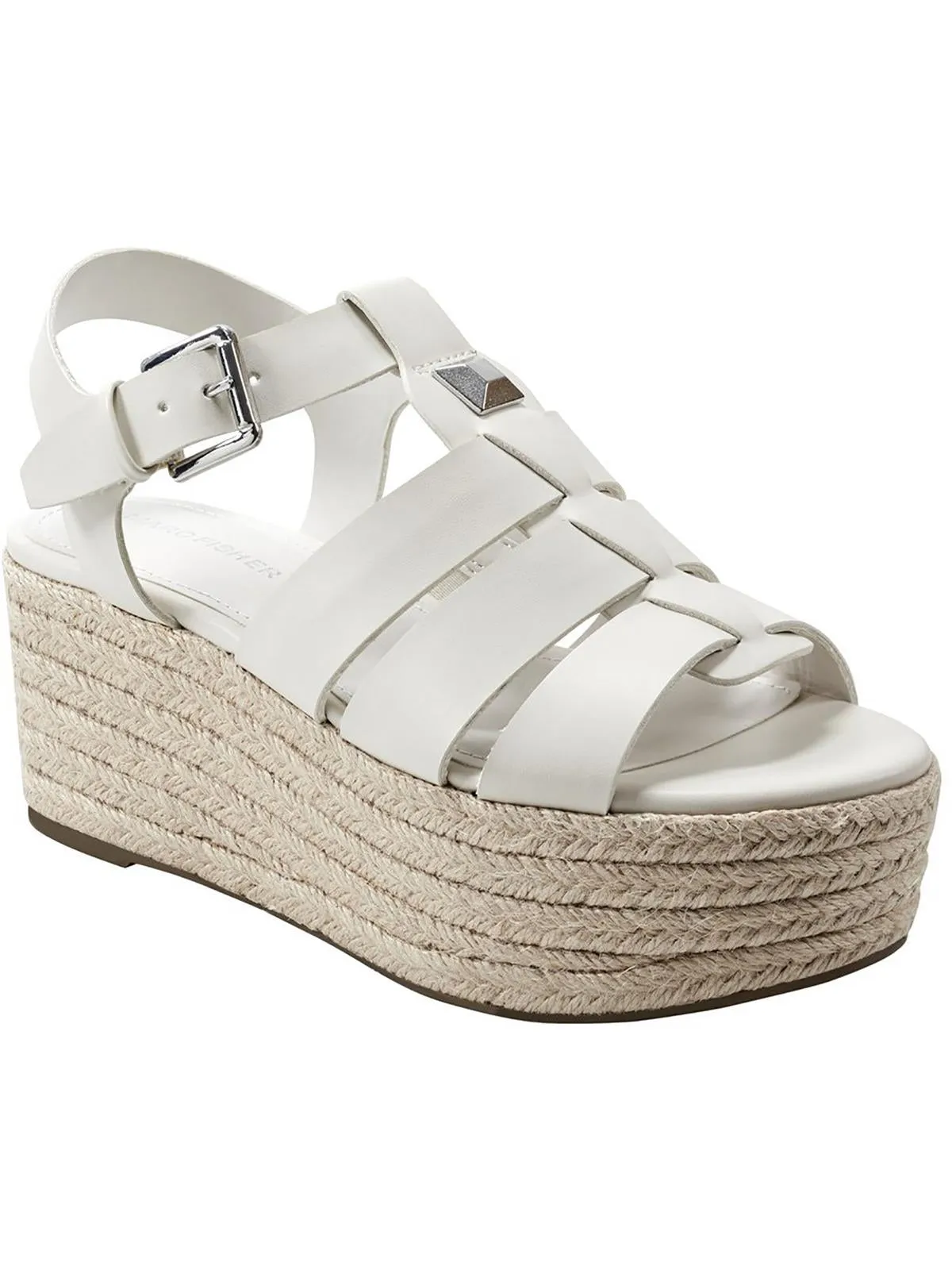 Jenila Womens Faux Leather Ankle Strap Platform Sandals