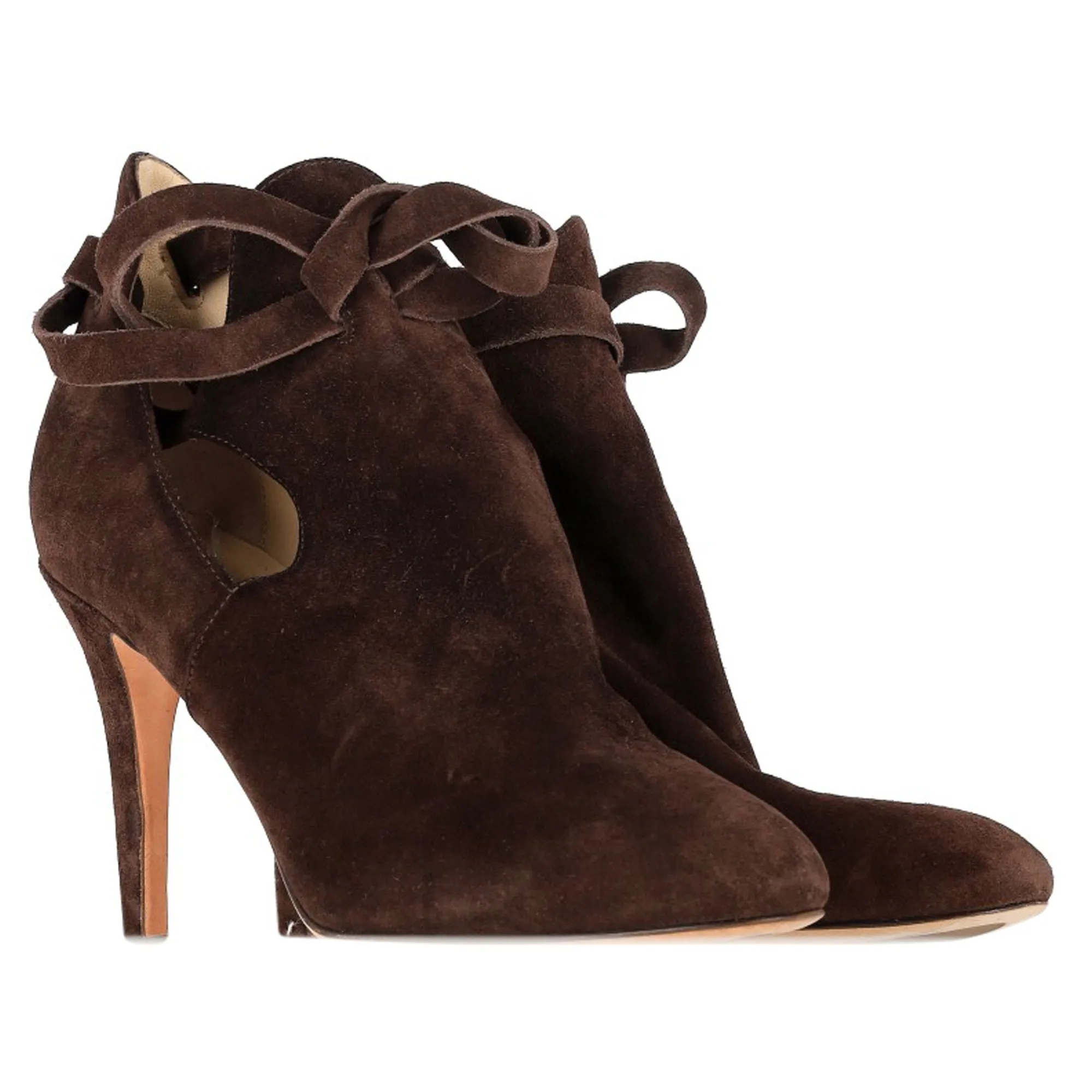 Jimmy Choo Marina Ankle Boots in Brown Suede