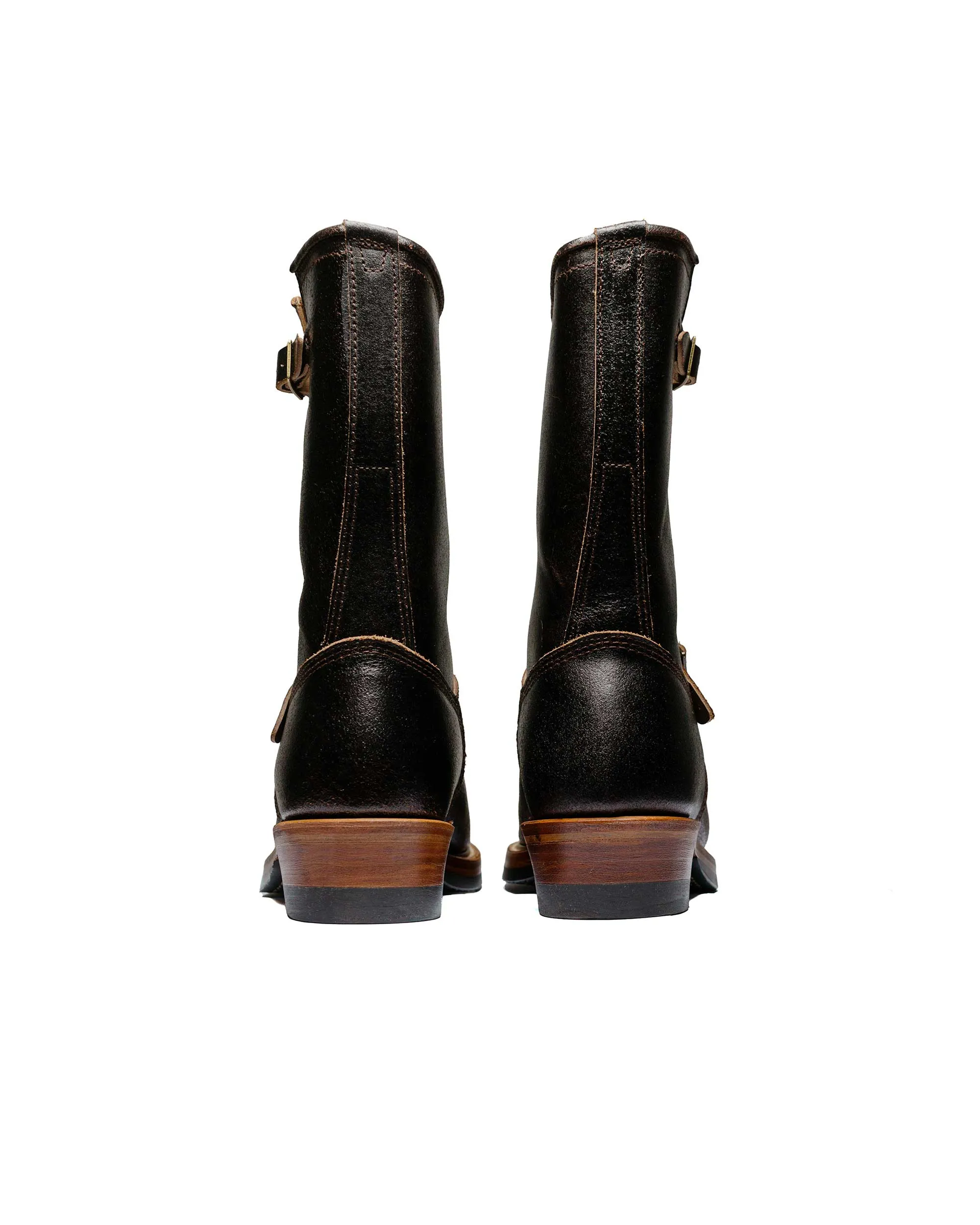 John Lofgren Bootmaker Wabash Engineer Boots Horween Waxed Flesh Dark Brown