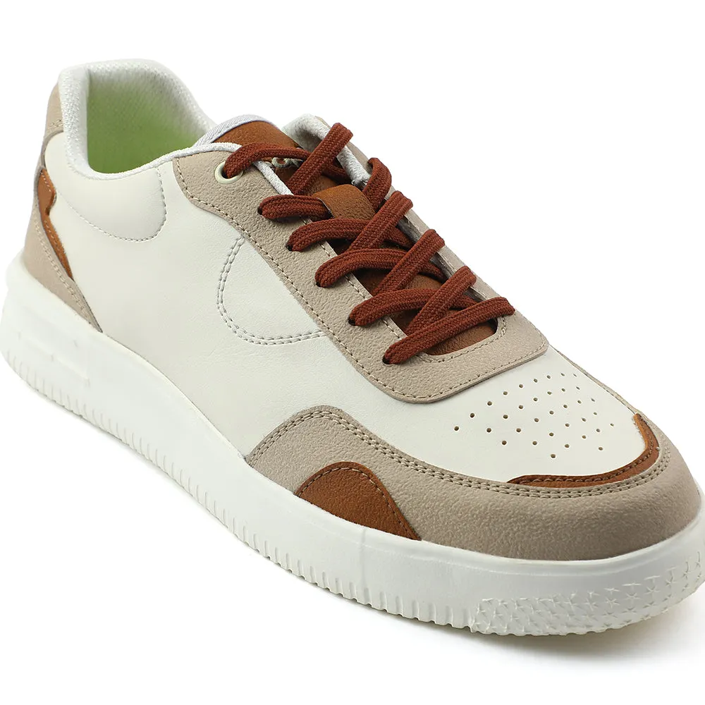 Leap7x Brown Casual Lacing Sneakers For Men AMAZER-3E By Liberty