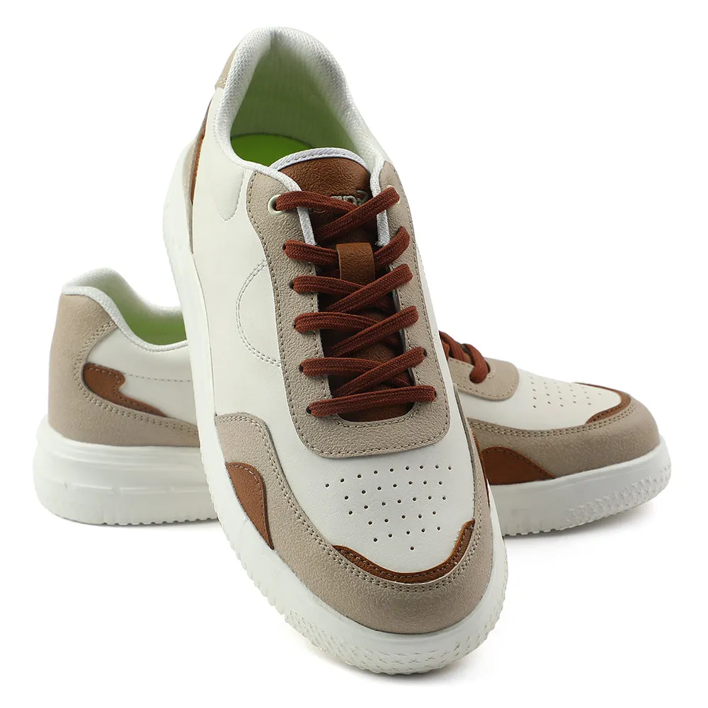 Leap7x Brown Casual Lacing Sneakers For Men AMAZER-3E By Liberty