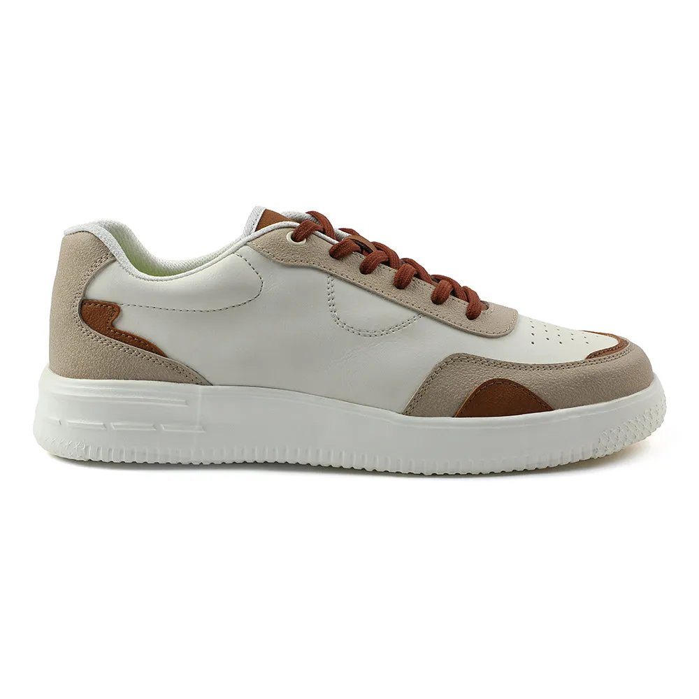 Leap7x Brown Casual Lacing Sneakers For Men AMAZER-3E By Liberty