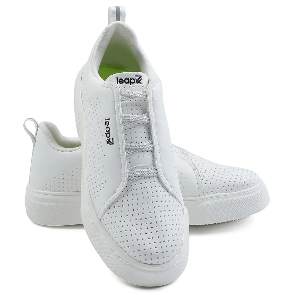 Leap7x Lacing White Casual Sneakers For Men CROATIA-2E By Liberty