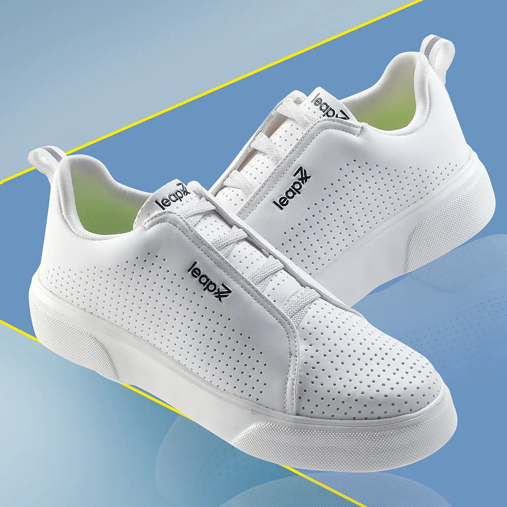 Leap7x Lacing White Casual Sneakers For Men CROATIA-2E By Liberty