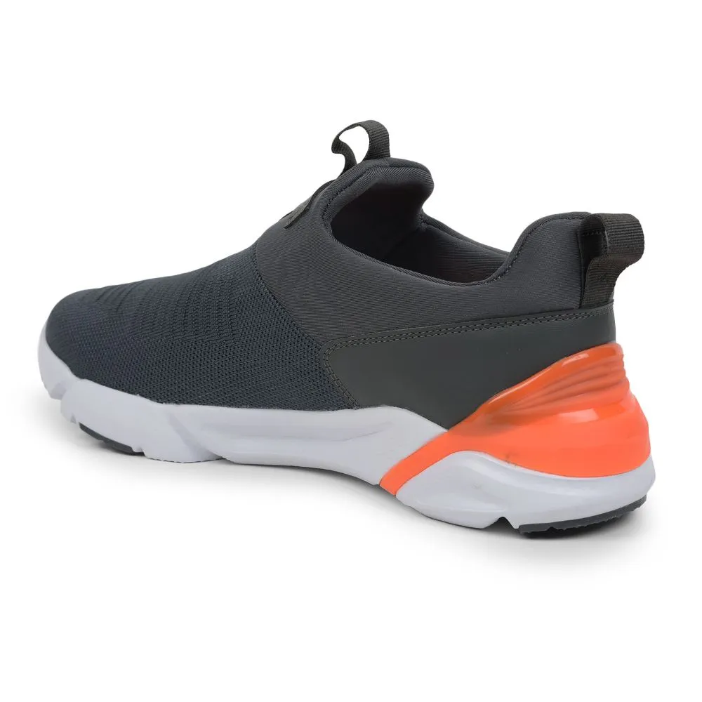 Leap7x Non-Lacing Grey Casual Slip-on Shoes For Men BRISK-01 By Liberty