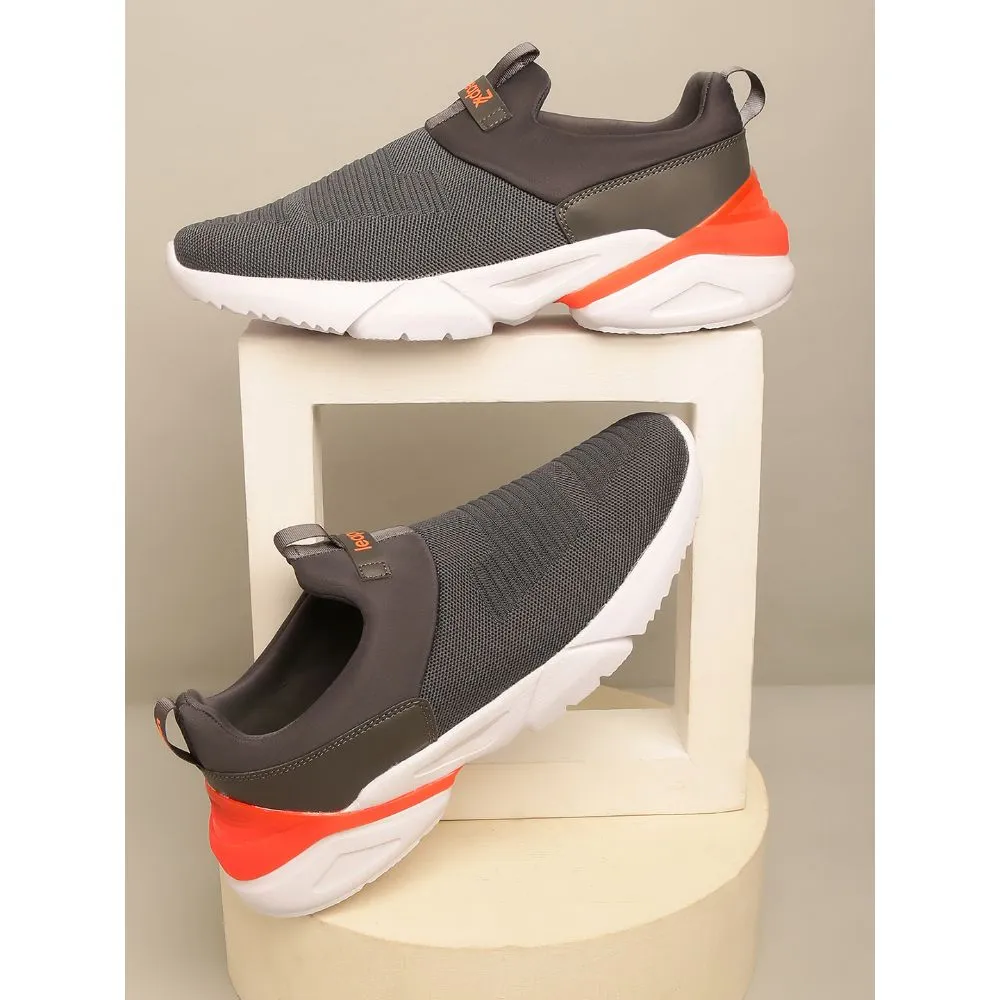 Leap7x Non-Lacing Grey Casual Slip-on Shoes For Men BRISK-01 By Liberty