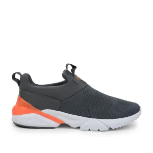 Leap7x Non-Lacing Grey Casual Slip-on Shoes For Men BRISK-01 By Liberty