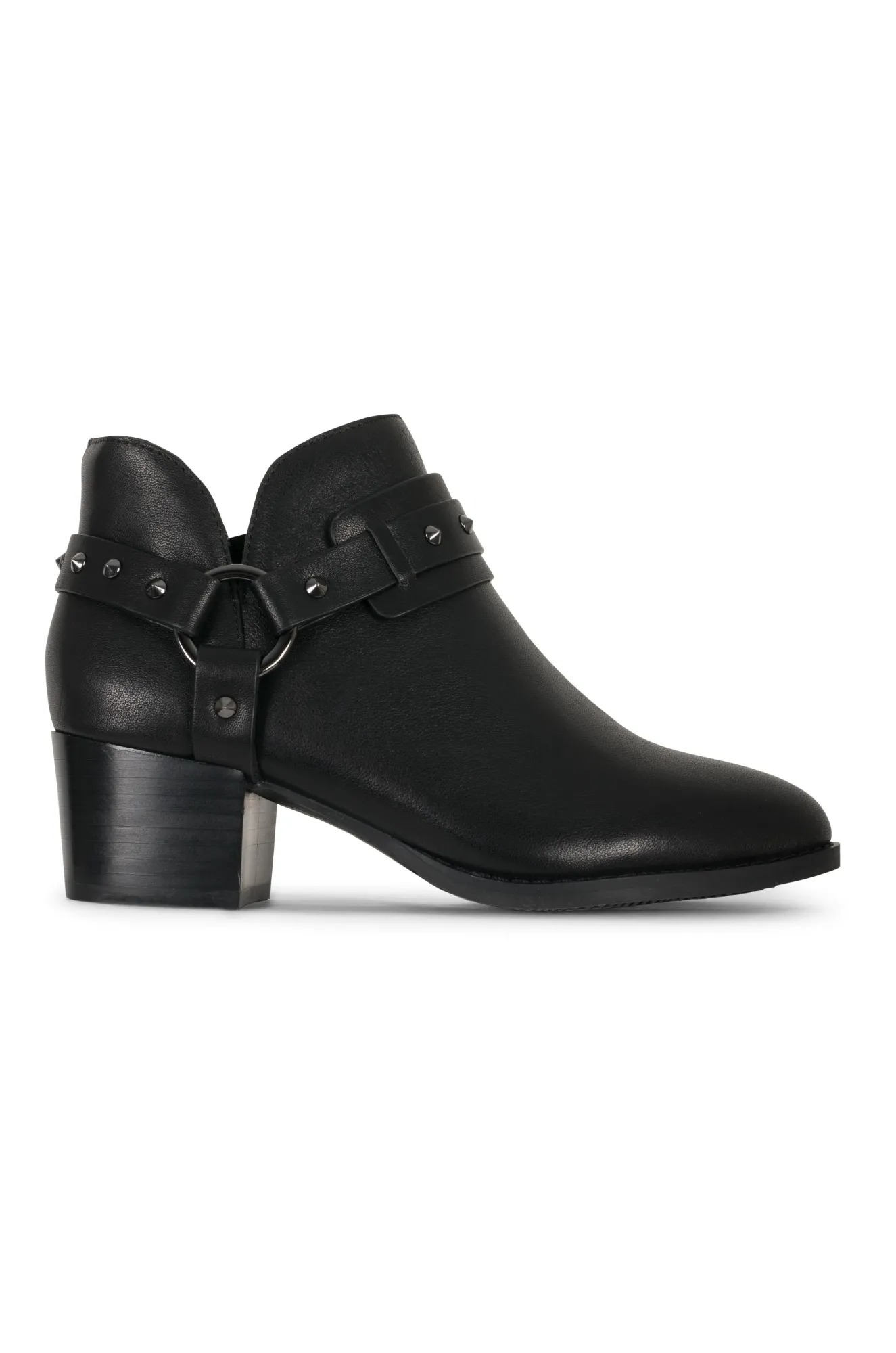 Leather Ankle Boot | BLACK | CHIARA WW