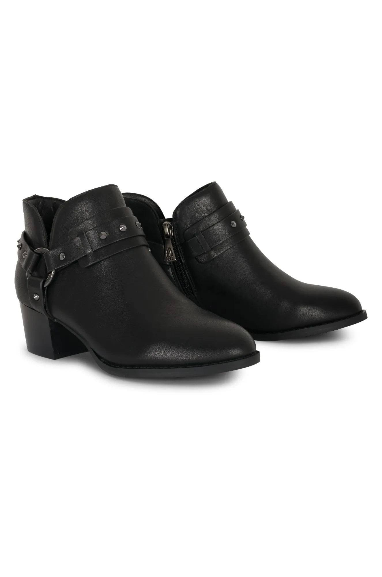 Leather Ankle Boot | BLACK | CHIARA WW