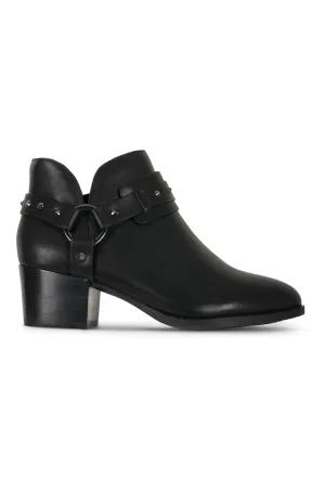Leather Ankle Boot | BLACK | CHIARA WW
