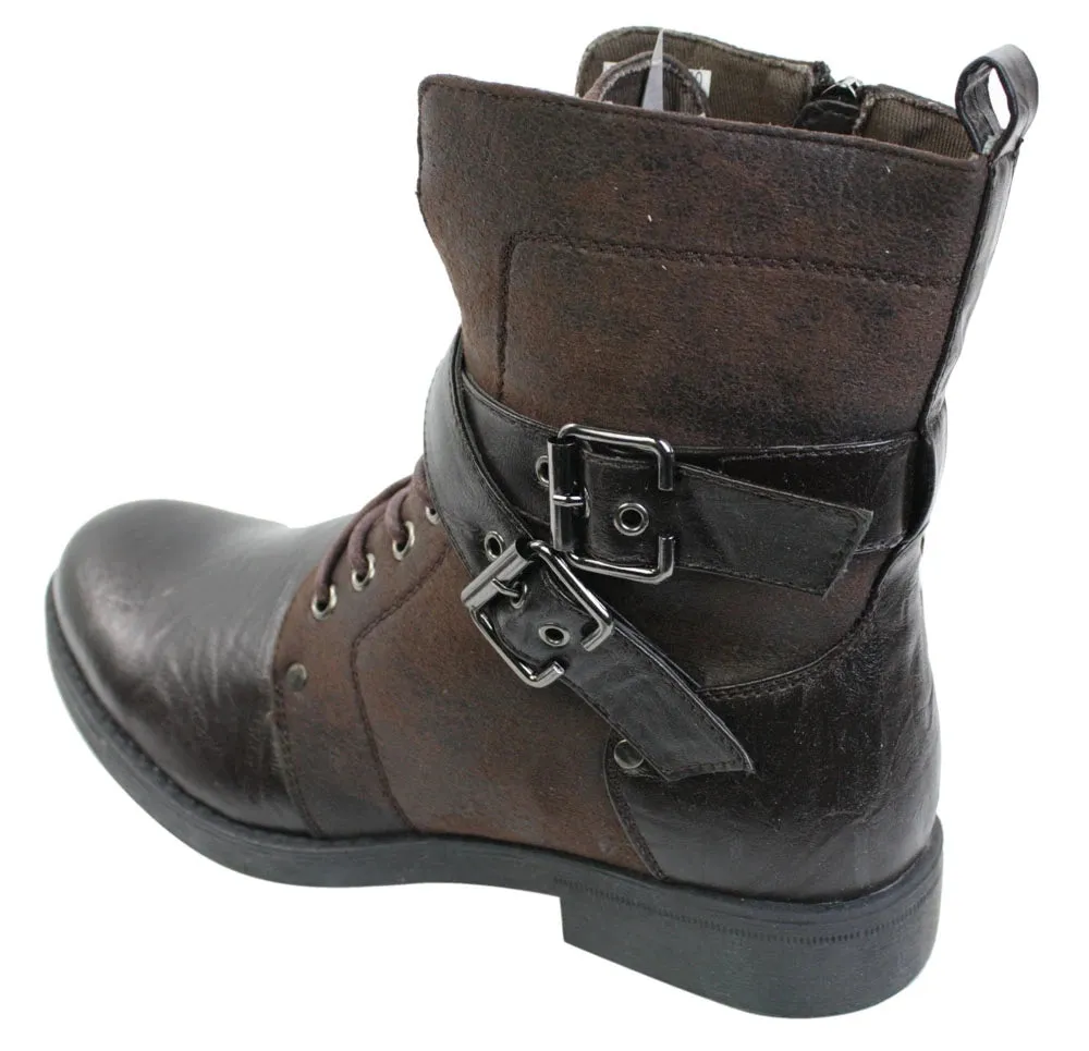 Leather Ankle Boots With Buckle
