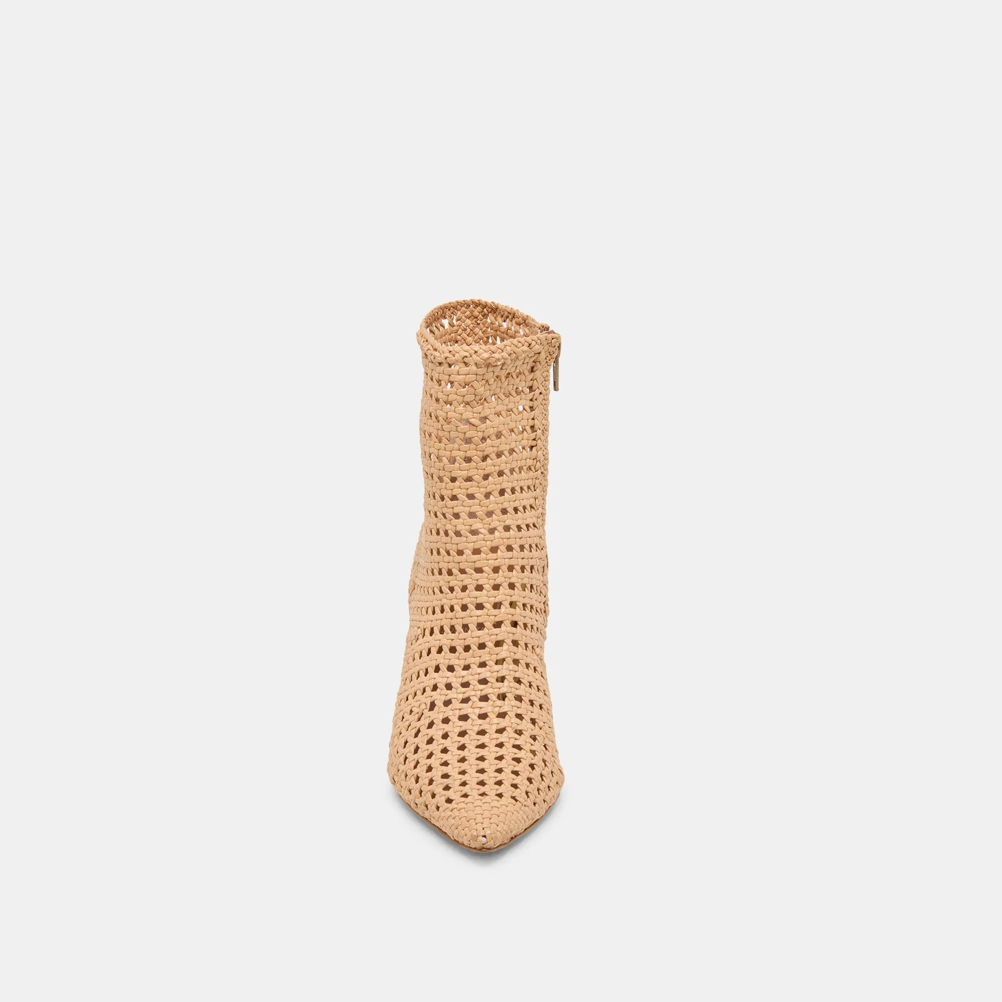 LONNI BOOTIES LIGHT TAN WOVEN LEATHER