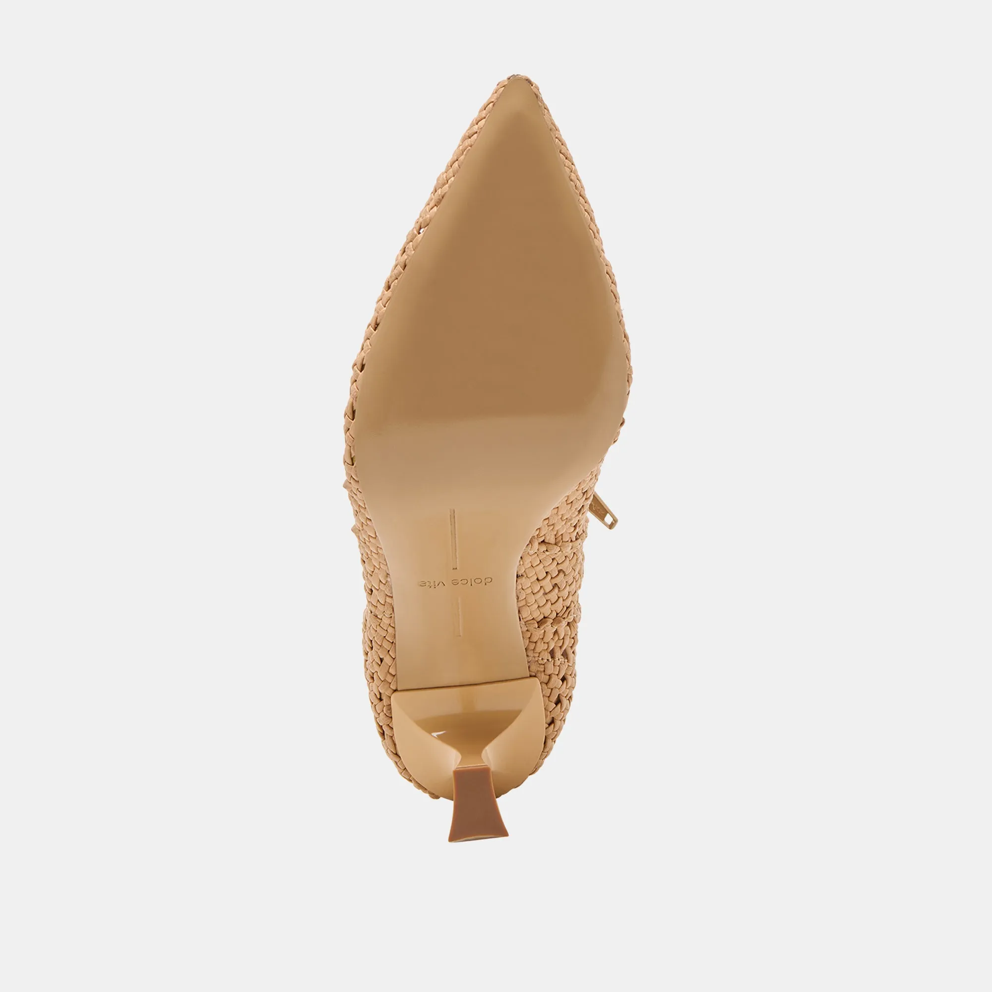 LONNI BOOTIES LIGHT TAN WOVEN LEATHER