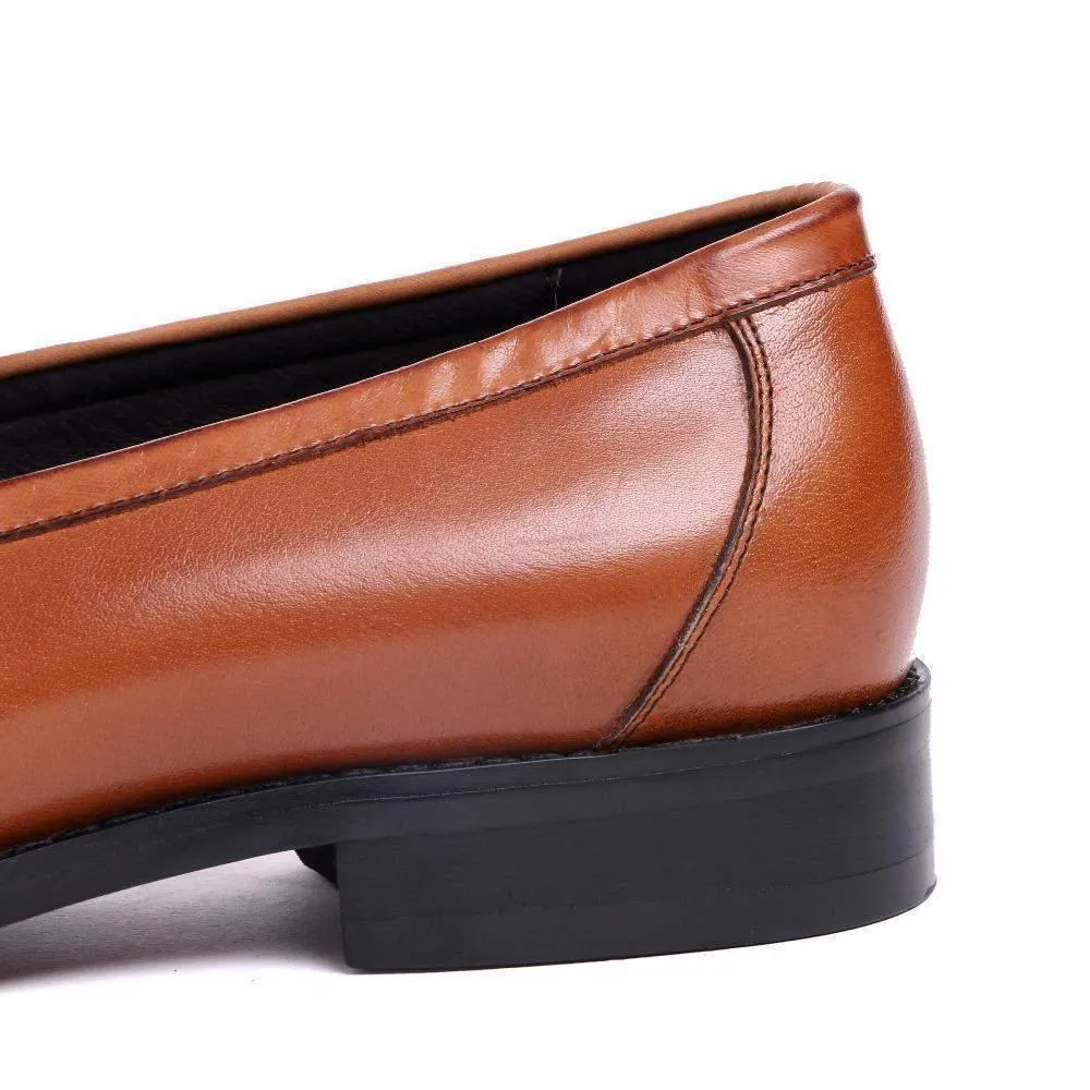 Men Dress Shoes, Genuine Leather Shoes With Tassel, Slip-on Shoes