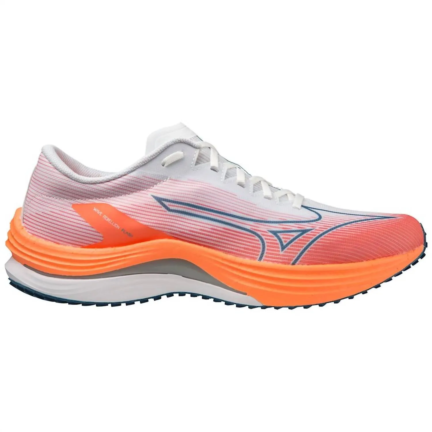 Men Wave Rebellion Flash Running Shoes In White/silver