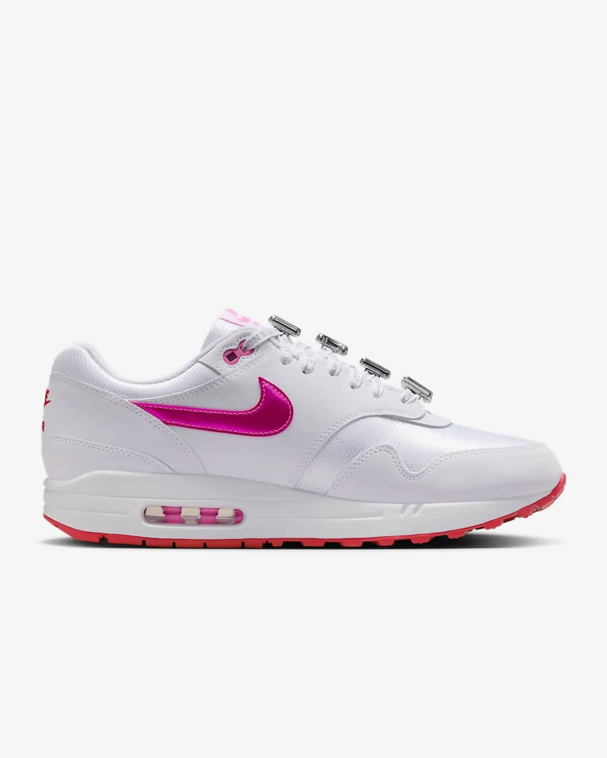 Men's Air Max 1 Premium Valentines Sneakers In White/university Red-Playful Pink