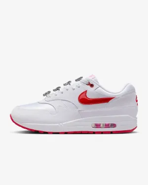 Men's Air Max 1 Premium Valentines Sneakers In White/university Red-Playful Pink