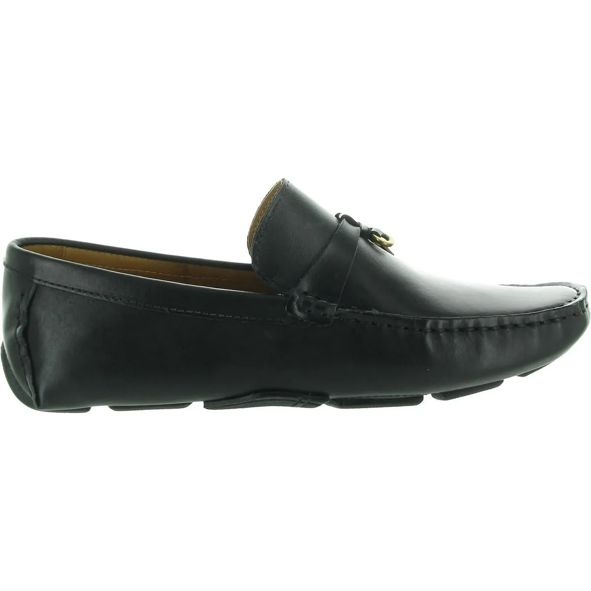 Mens Embellished Leather Loafers