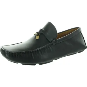 Mens Embellished Leather Loafers