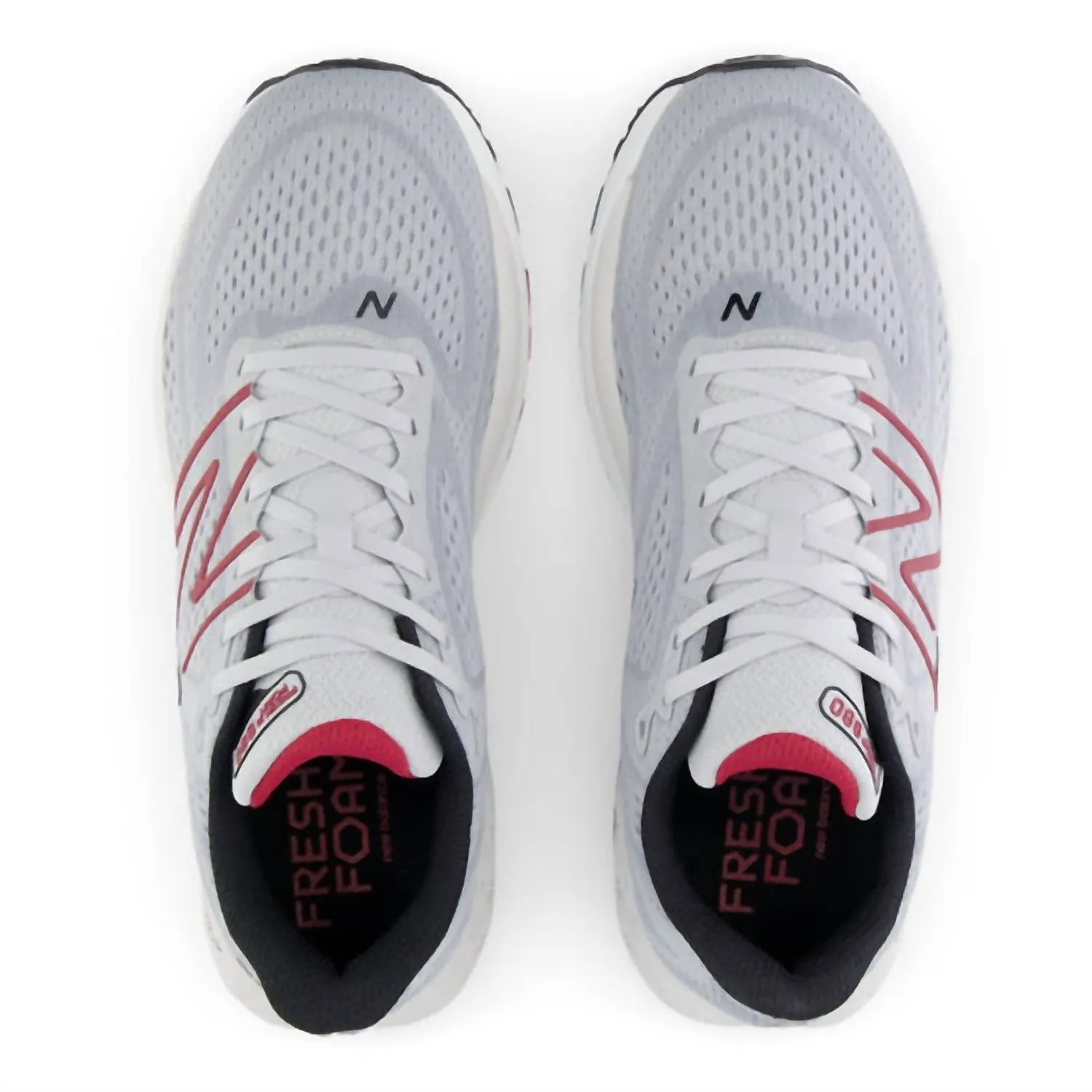 Men's Fresh Foam 880V13 Shoes In Aluminum Grey/crimson