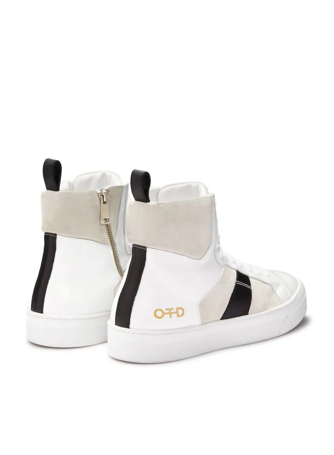 Men's Hi-Top Zip Sneaker In White