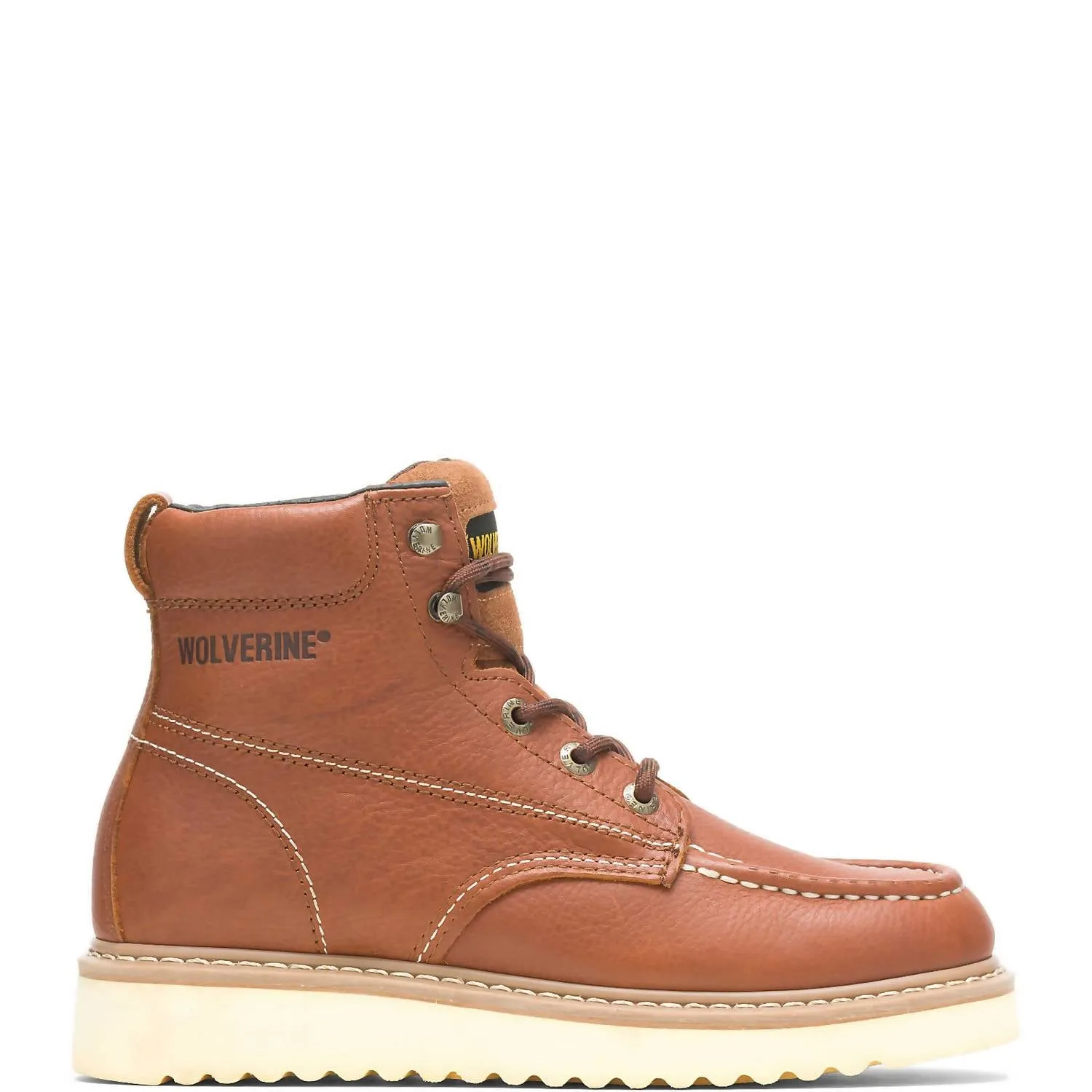 Men's Moc Toe 6" Work Boot In Brown, Honey