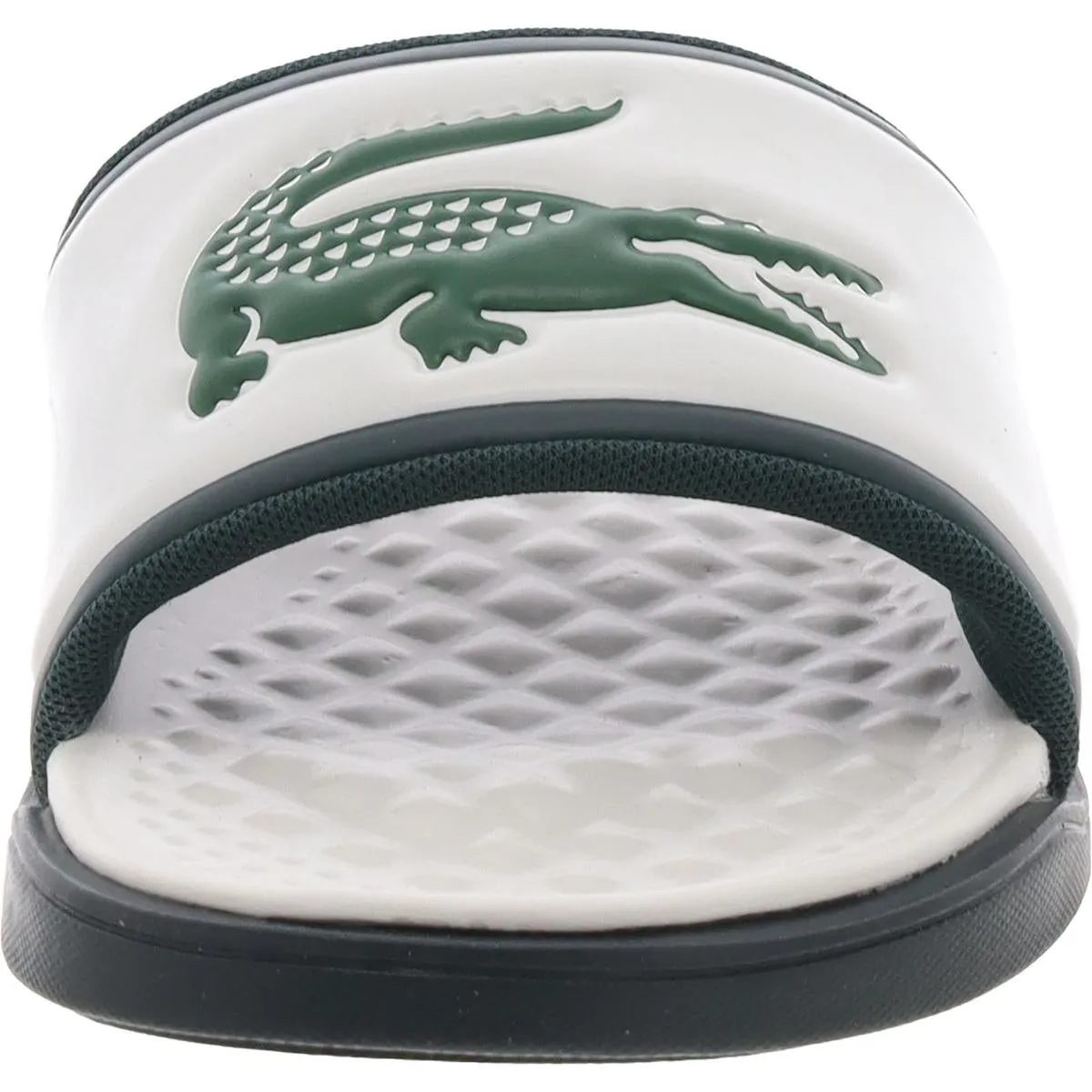 Mens Textured Faux Leather Slide Sandals