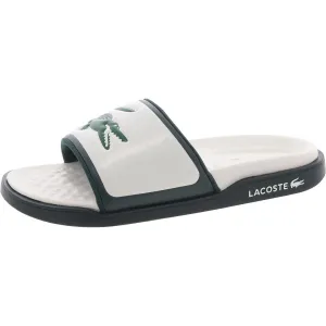 Mens Textured Faux Leather Slide Sandals