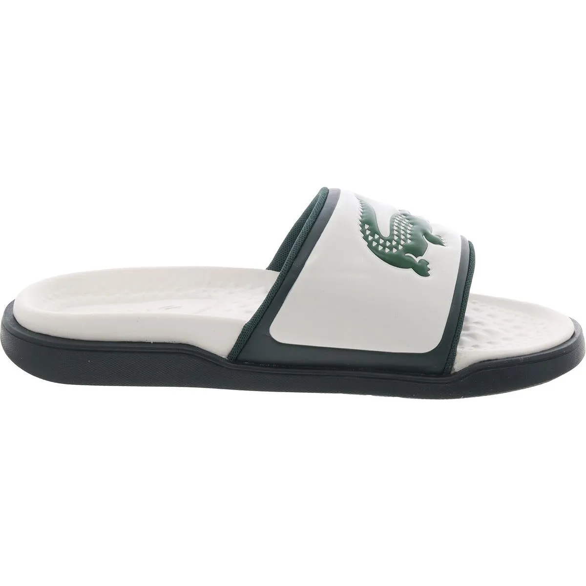 Mens Textured Faux Leather Slide Sandals