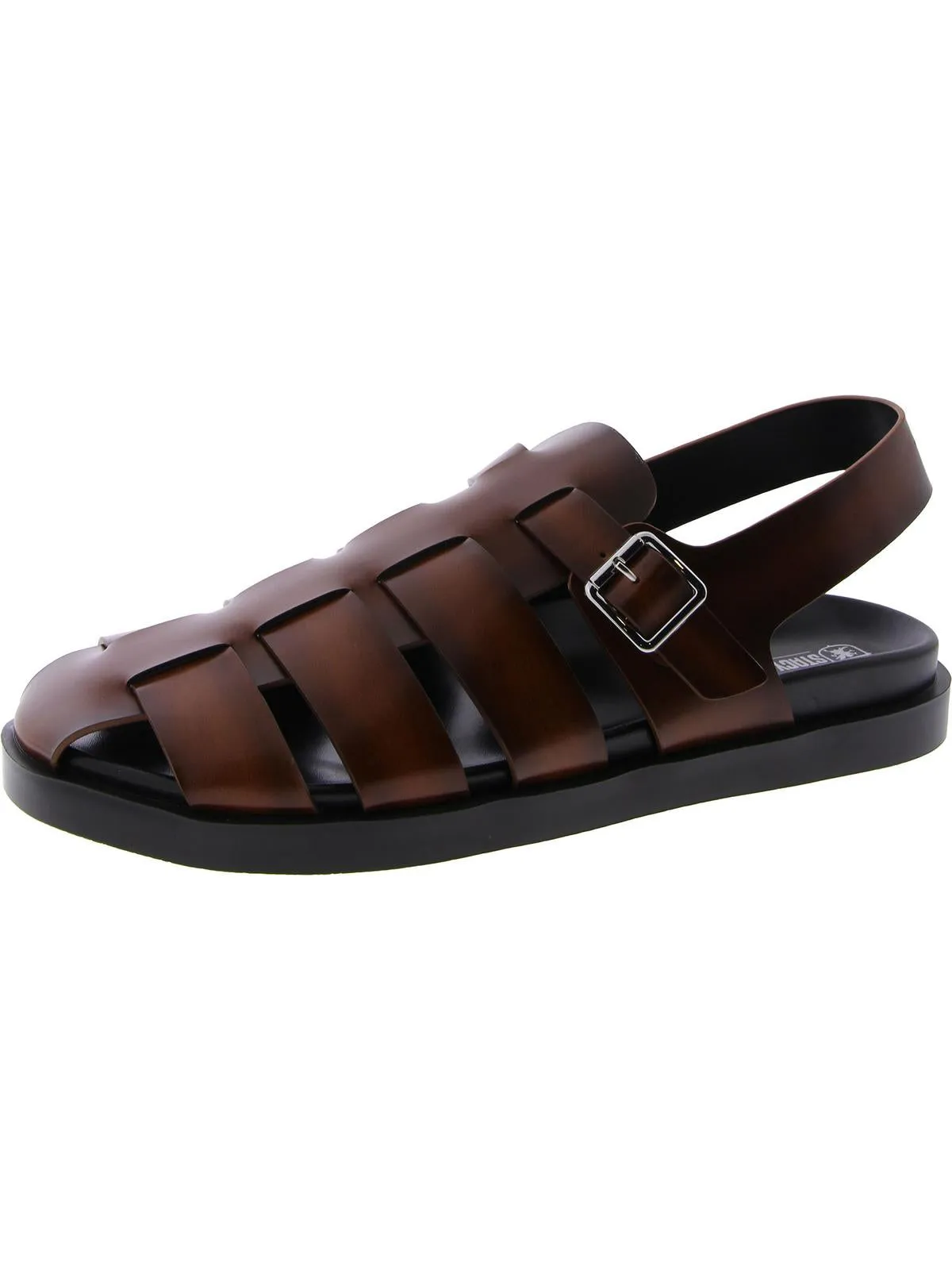 Montego Mens Faux Leather Closed Toe Fisherman Sandals