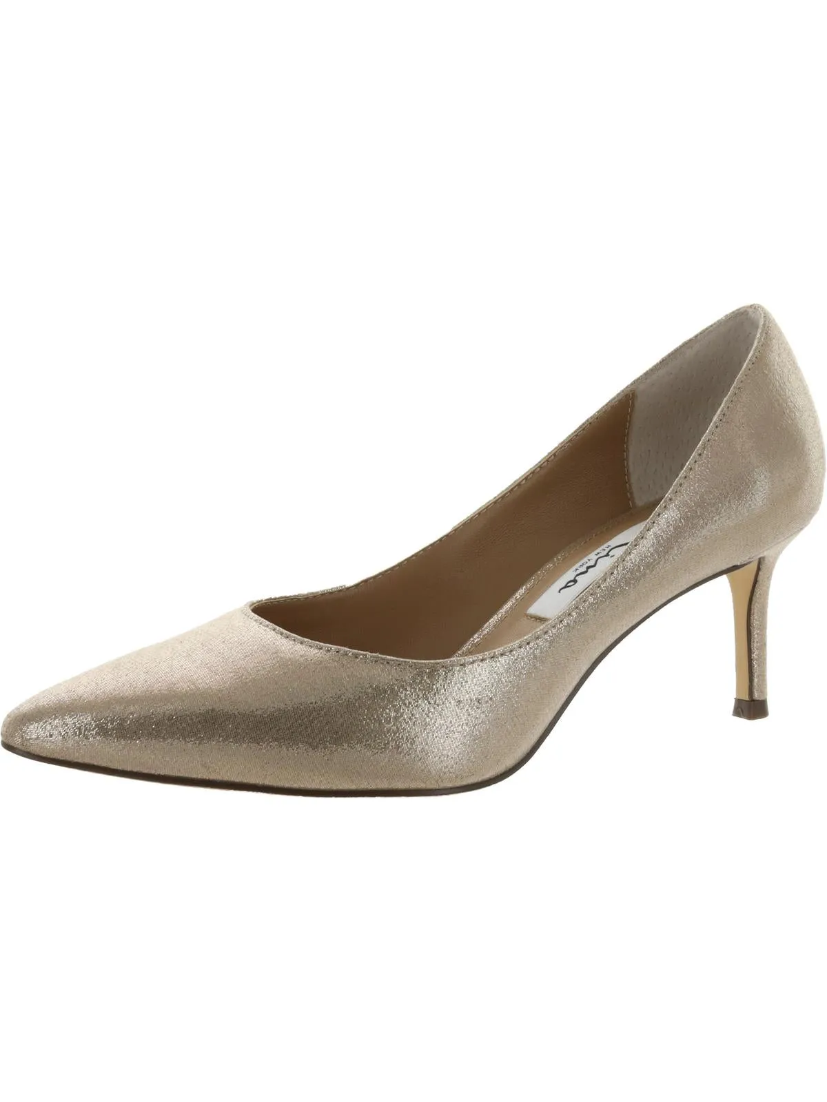 Nina60 Womens Pointed Toe Slip On Dress Heels