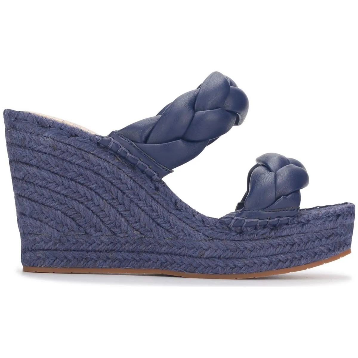 Olivia Braid Womens Braided Round Open Toe Wedge Sandals