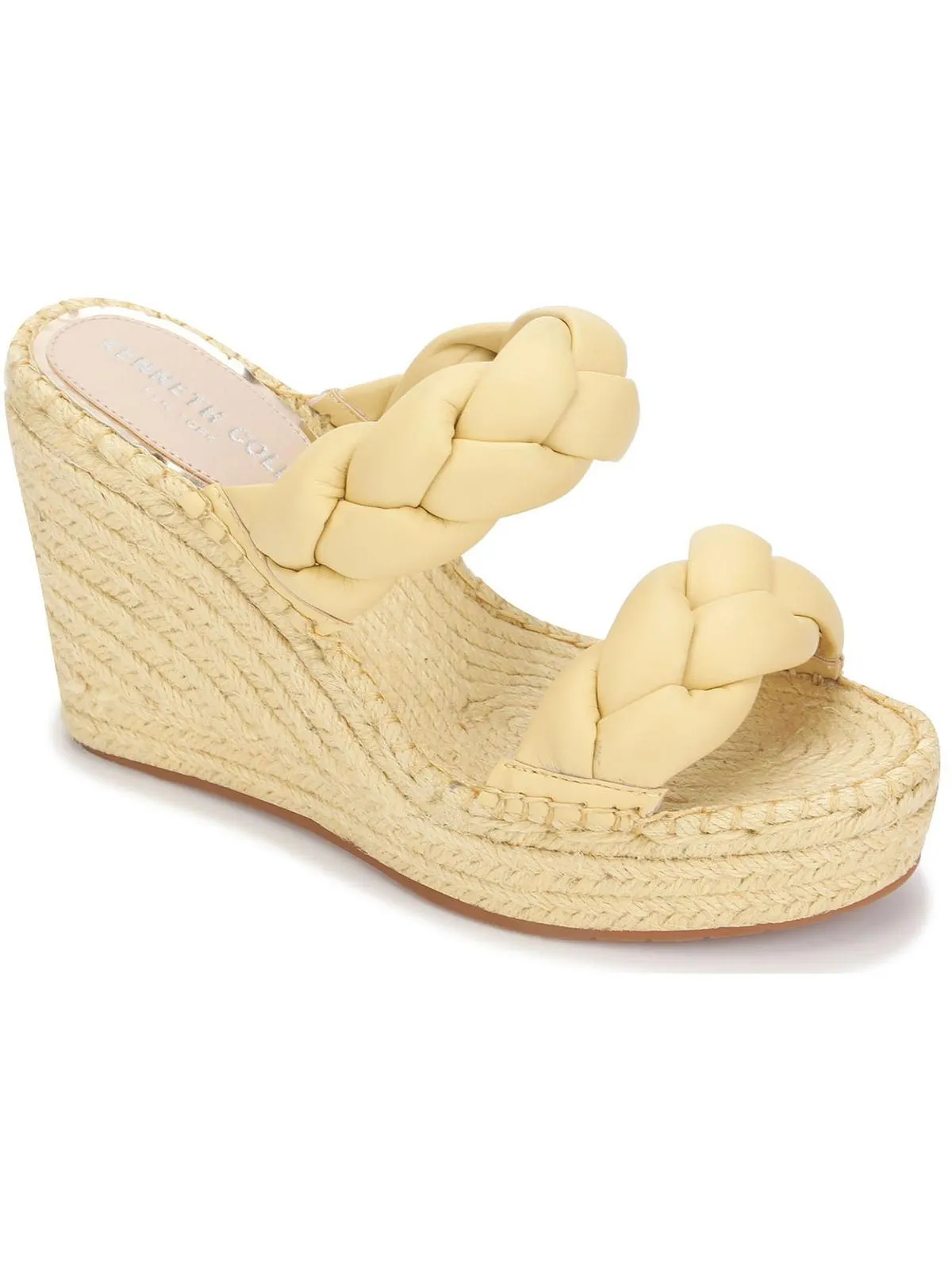 Olivia Braid Womens Braided Round Open Toe Wedge Sandals