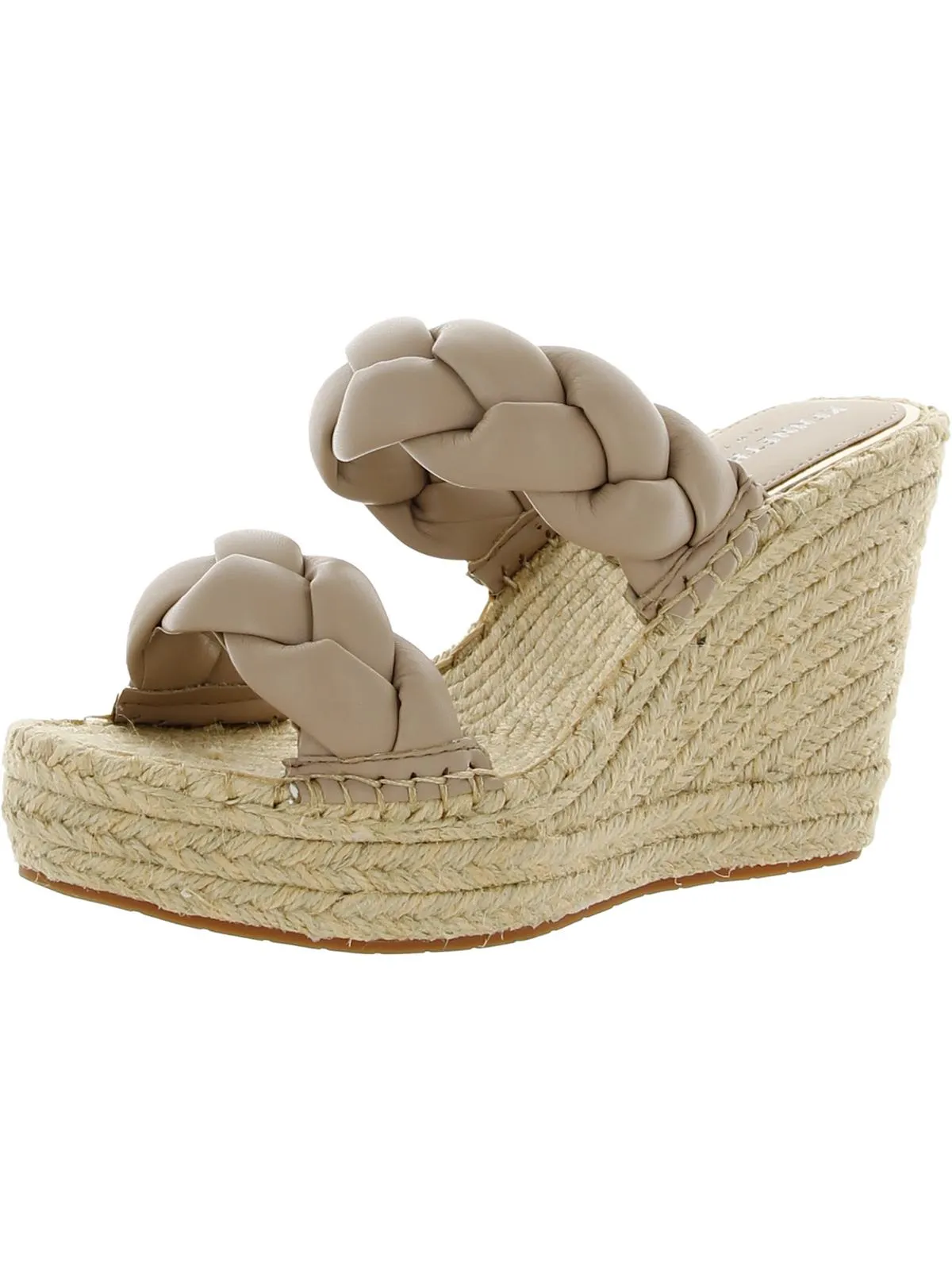 Olivia Braid Womens Braided Round Open Toe Wedge Sandals