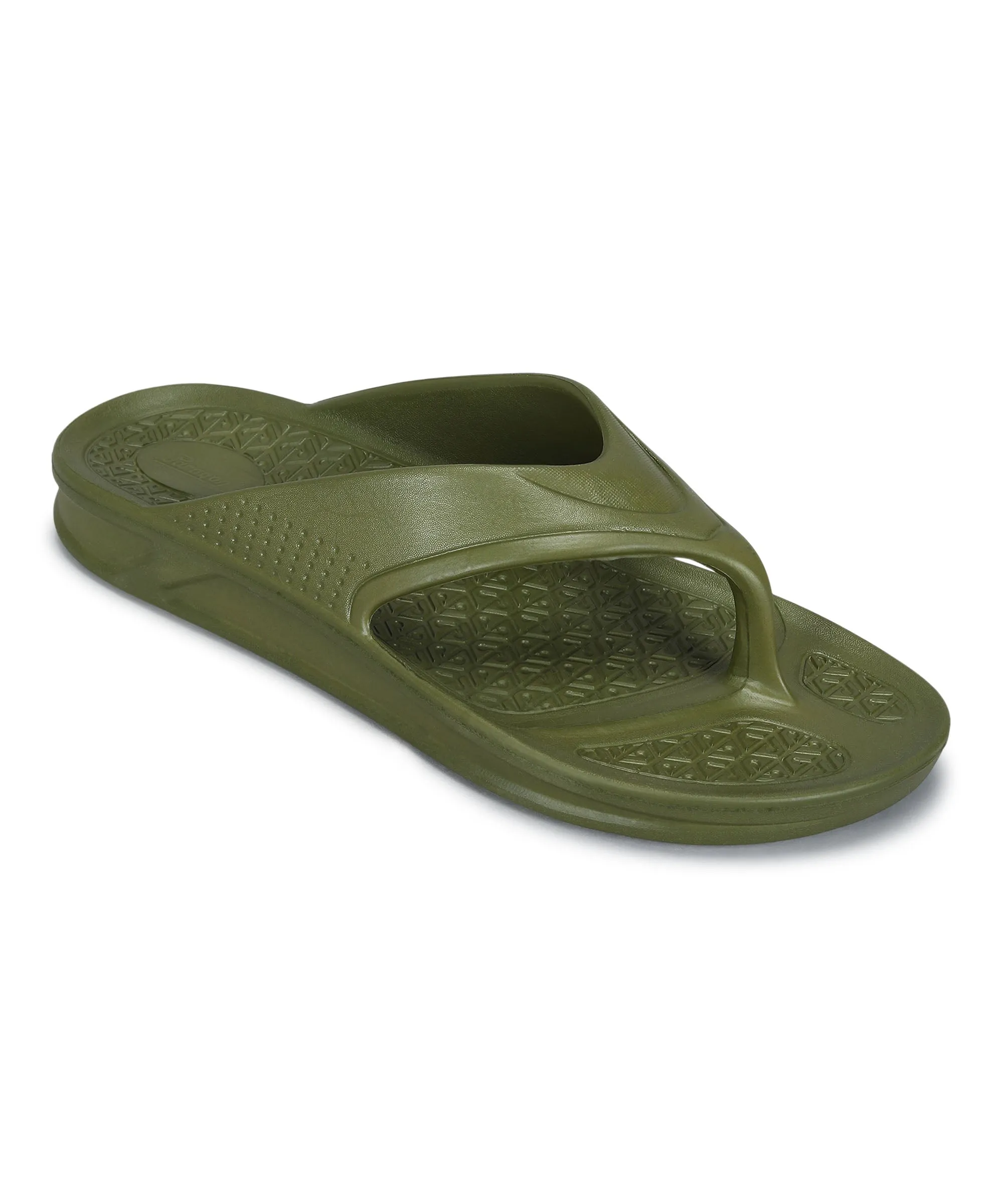 Paragon Men's Olive Green Slippers | Comfortable Everyday Use Slippers