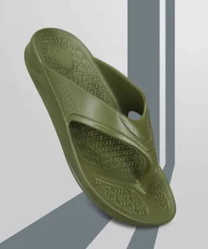 Paragon Men's Olive Green Slippers | Comfortable Everyday Use Slippers