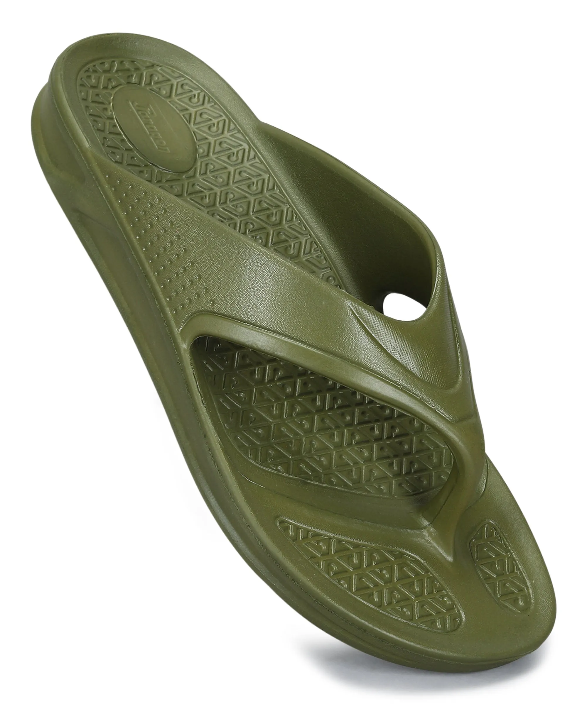 Paragon Men's Olive Green Slippers | Comfortable Everyday Use Slippers