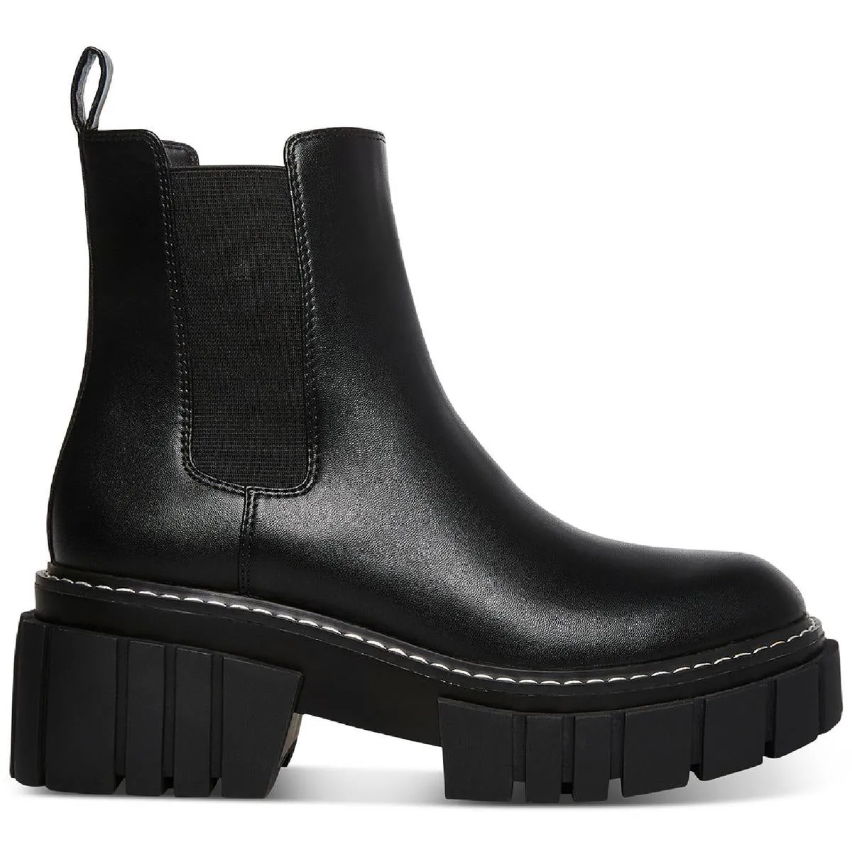 Pheobe Womens Pull On Lug Sole Chelsea Boots
