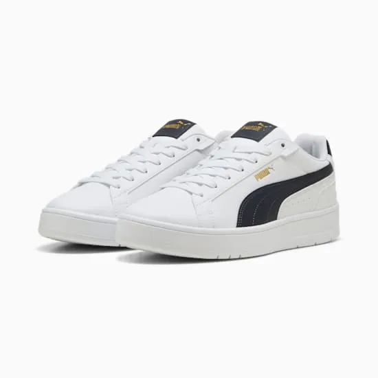 PUMA MEN'S COURT CLASSICO WHITE/BLACK SNEAKER SHOES