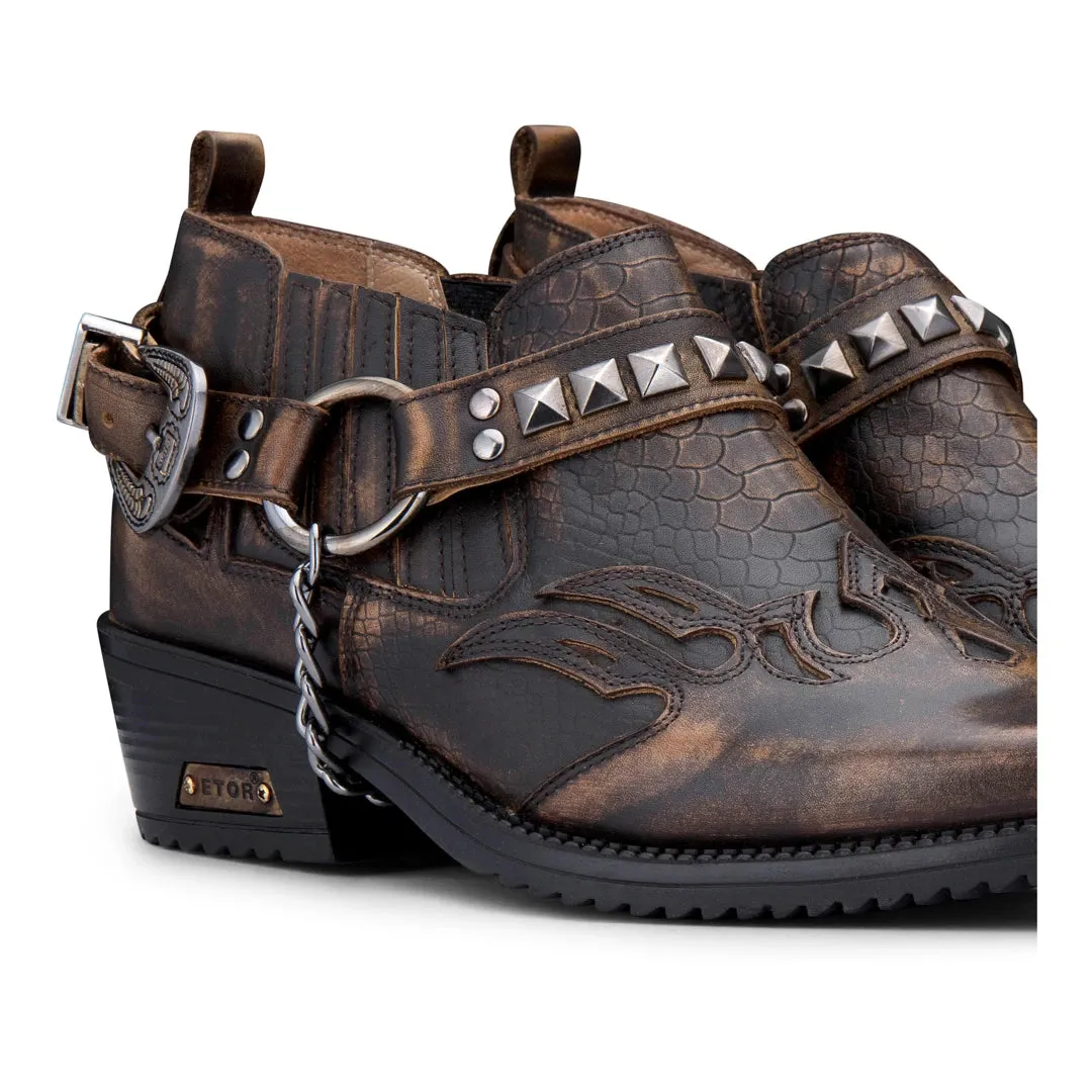 Real Leather Cowboy Wincklepickers Shoes Cuban Heel