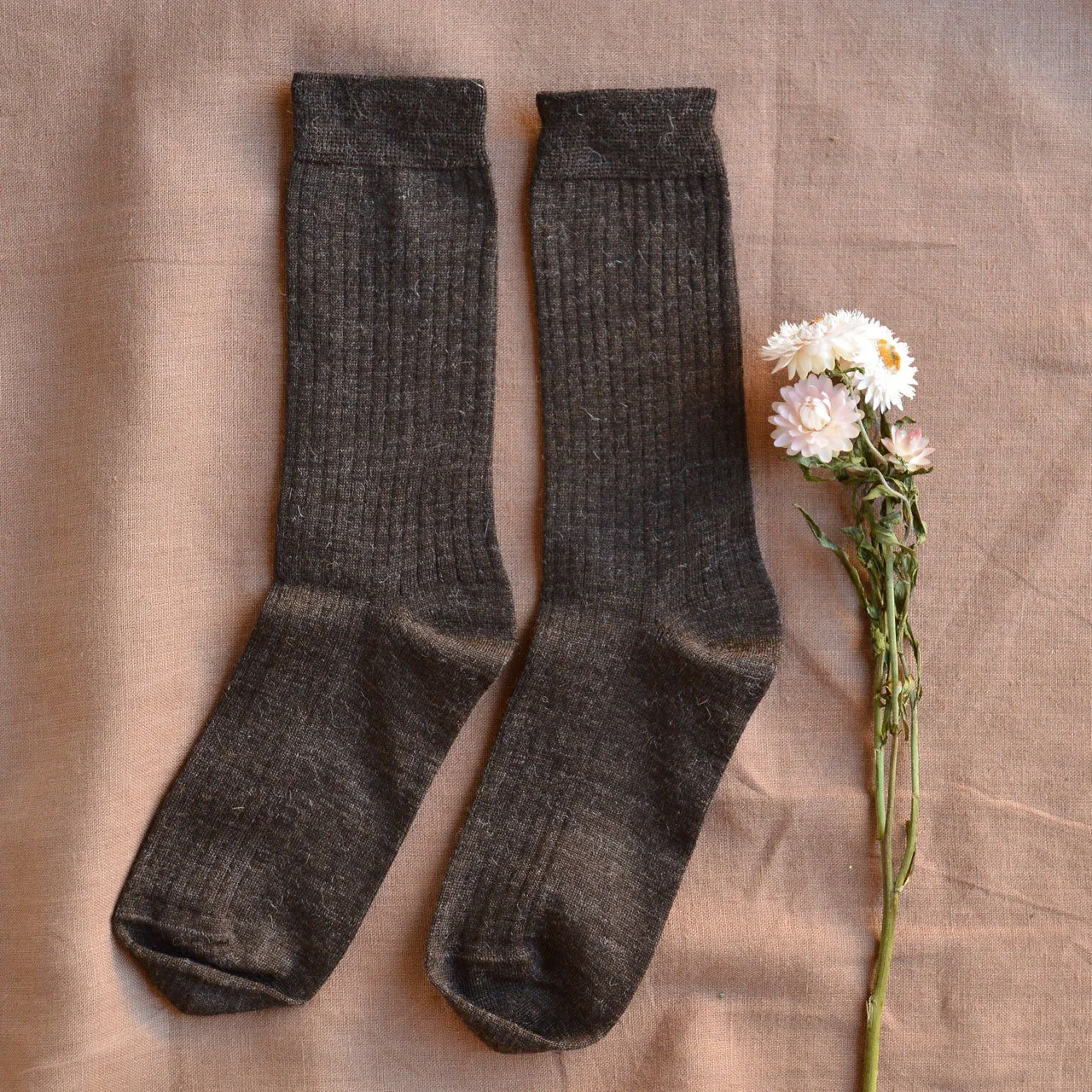 Ribbed Alpaca/Merino Socks (Adults 35-45)